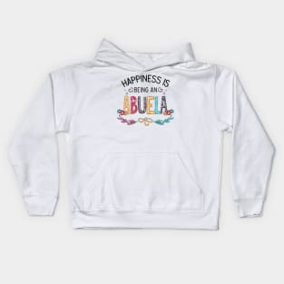 Happiness Is Being An Abuela Wildflowers Valentines Mothers Day Kids Hoodie